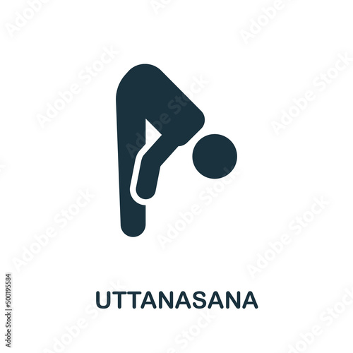 Uttanasana icon. Simple element from yoga collection. Creative Uttanasana icon for web design, templates, infographics and more