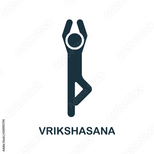 Vrikshasana icon. Simple element from yoga collection. Creative Vrikshasana icon for web design, templates, infographics and more