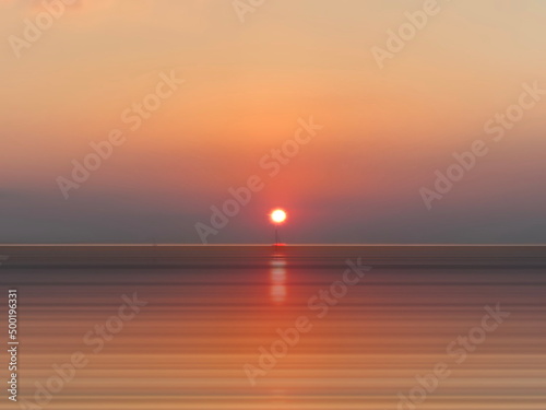pink gold sunset at sea nature landscape © Aleksandr