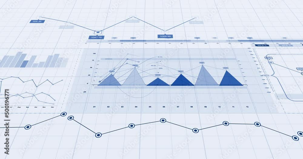 Stock Exchange. Bull Market. Bars And Charts Moving Up. Business and Economy Related 3D Concept.