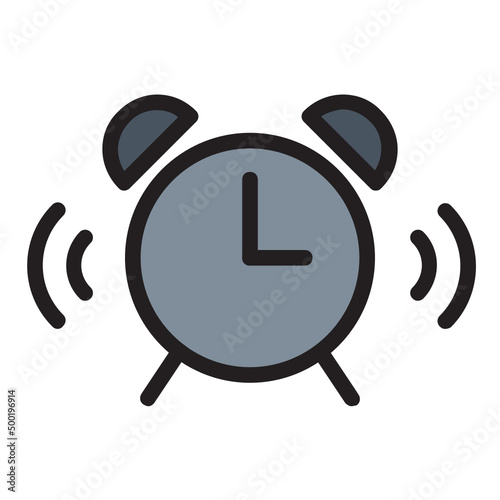 Alarm Clock , Notification filled outline icon.