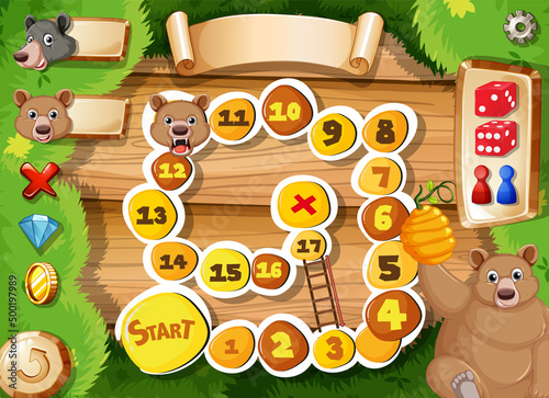 Game template with animal in background