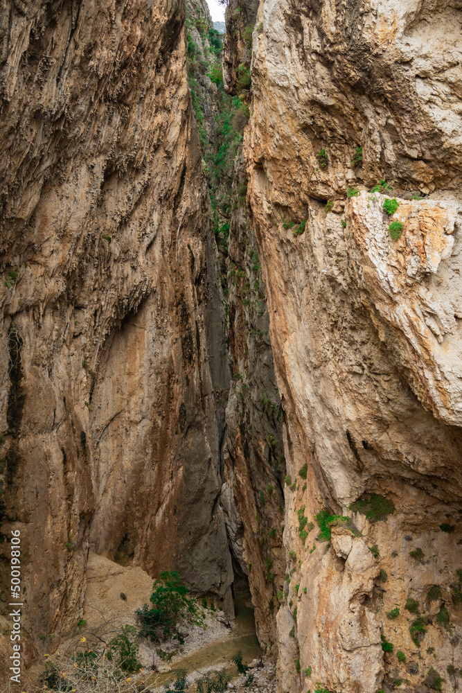 Saklikent canyon in Mugla province. Popular touristic area.