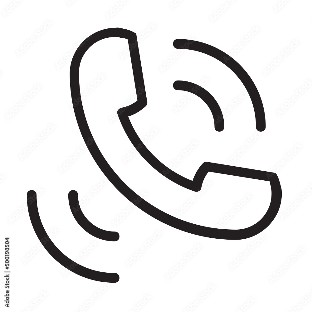 Call , Notification outline icon. Call , Notification outline icon.