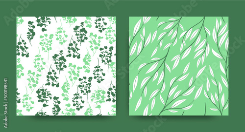 Seamless Floral Pattern. Exotic Foliage Texture. Nature Textile Design. Eucal...