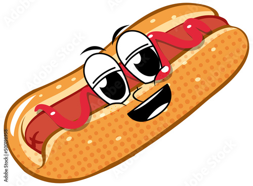 Hotdog with happy face