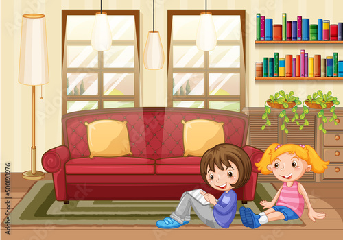 Kids having in the room