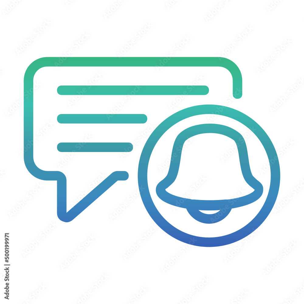 Chat , Notification gradient icon. Chat , Notification gradient icon.