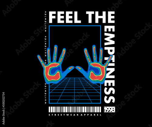 Hand Silhouette Retro Poster Pixel style Graphic Design for T shirt Street Wear and Urban Style