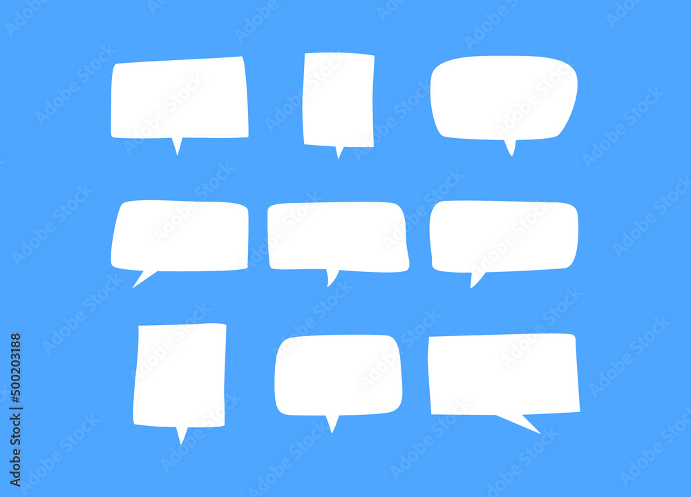 Set of speech bubbles, doodles, or cartoons. Sketch Callout Set with Light and Shadow Communication Design Elements Set of speech bubbles, doodles, or cartoons. Sketch Callout Set with Light and Shadow Communication Design Elements