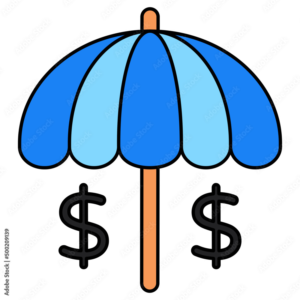 A perfect design icon of financial security A perfect design icon of financial security