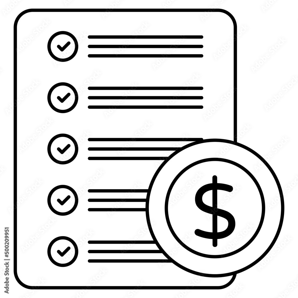 A unique design icon of financial plan A unique design icon of financial plan