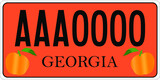 Vehicle licence plates marking in Georgia in United States of America, Car plates.Vehicle license numbers of different American states.Vintage print for tee shirt graphics,sticker and poster design