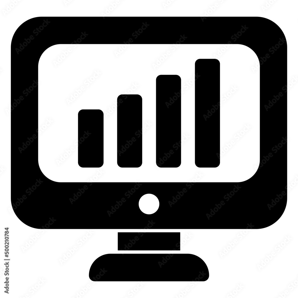 A premium download icon of online data analytics A premium download icon of online data analytics