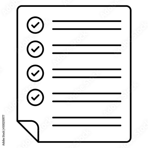 Icon of search list in linear style
