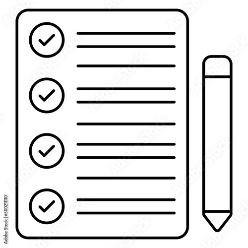 A unique design icon of checklist