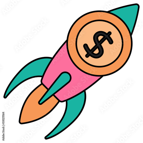 Modern design icon of business launch