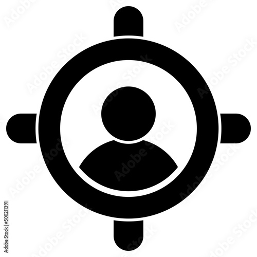 Unique design icon of user target