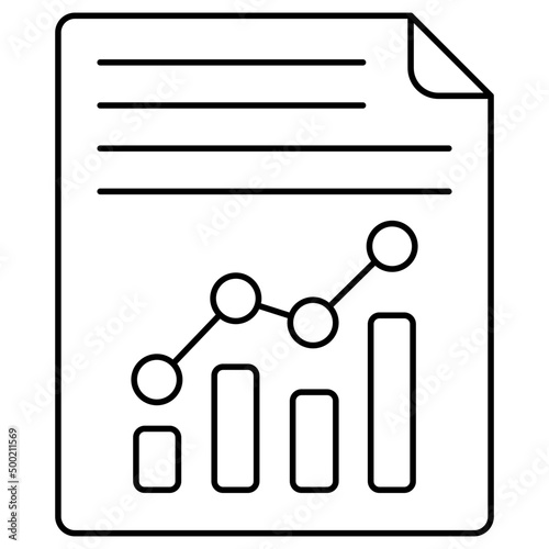 An icon design of business report