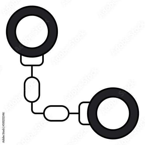 Perfect design icon of handcuffs