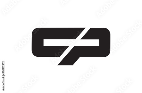 CP or PC Letter Initial Logo Design, Vector Template
