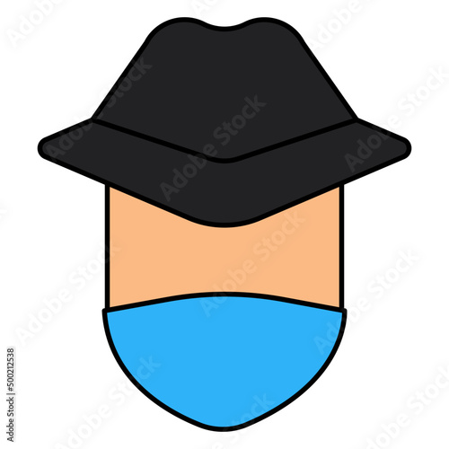 Creative design icon of thief