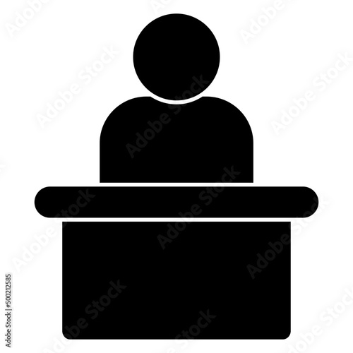 Editable design icon of witness