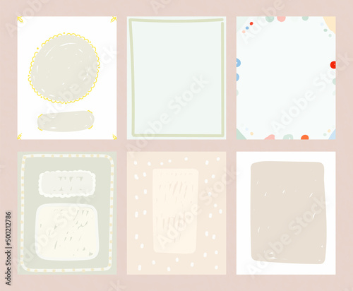 decorative doodle pages for note book vector background