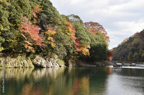 秋の嵐山 嵐山峡谷 京都市西京区