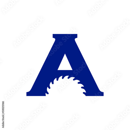 Letter A Saw Logo can be use for icon, sign, logo and etc