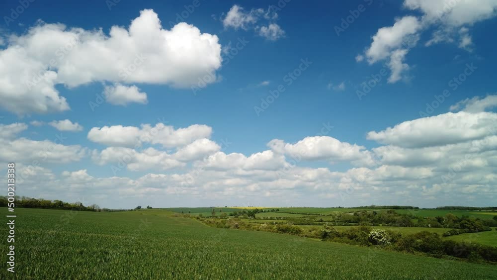 Peaceful time lapse clouds in Oxfordshire. Motion controlled pan Peaceful time lapse clouds in Oxfordshire. Motion controlled pan