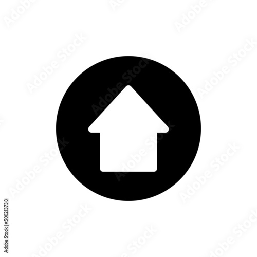 Home icon in black round