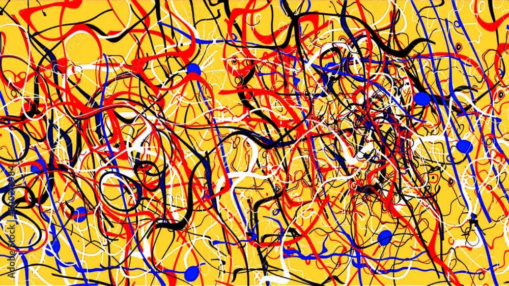 Background of red, blue, white and black paint splashes, imitating abstract pain Background of red, blue, white and black paint splashes, imitating abstract pain