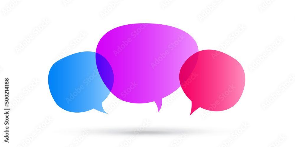 Speech bubble color icon illustration Speech bubble color icon illustration