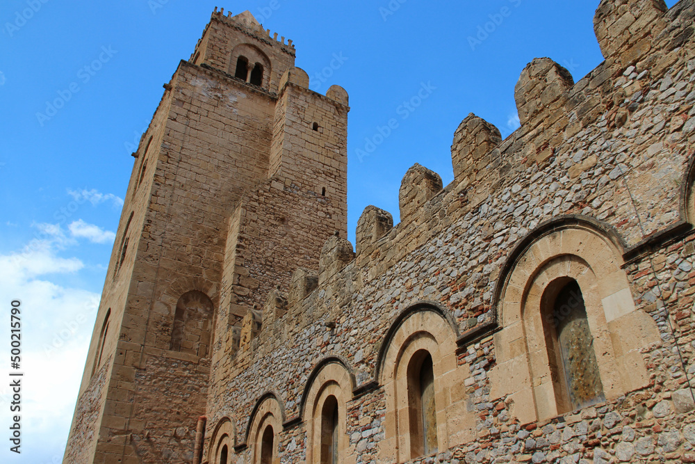 medieval cathedral in cefalù in sicily in italy 