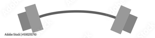 Gym equipment barbell icon. Vector illustration