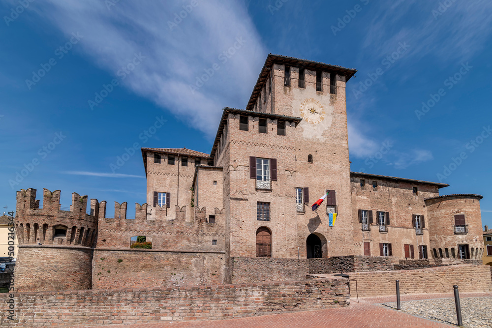 Rocca Sanvitale in Fontanellato, Parma, Italy, on a sunny day