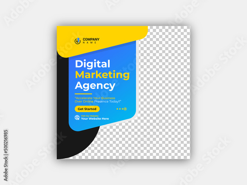 Digital marketing agency banner for social media post template