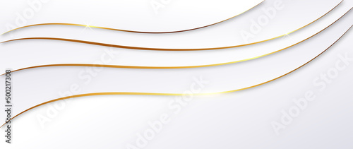 Abstract grey and gold background poster with dynamic waves. technology network Vector illustration.