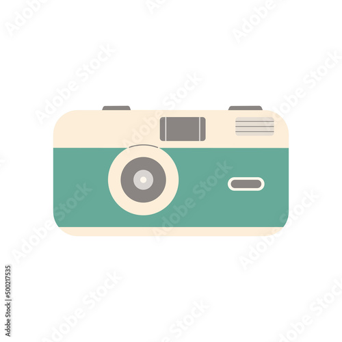 Summer colorful camera and flat design vector