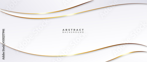 Abstract grey and gold background poster with dynamic waves. technology network Vector illustration.