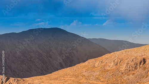 Blue sky over mountains