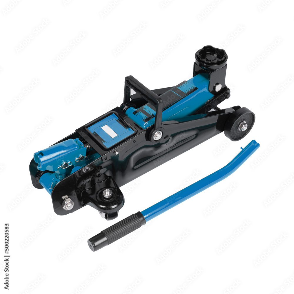 Hydraulic car jack isolated on white background Hydraulic car jack isolated on white background