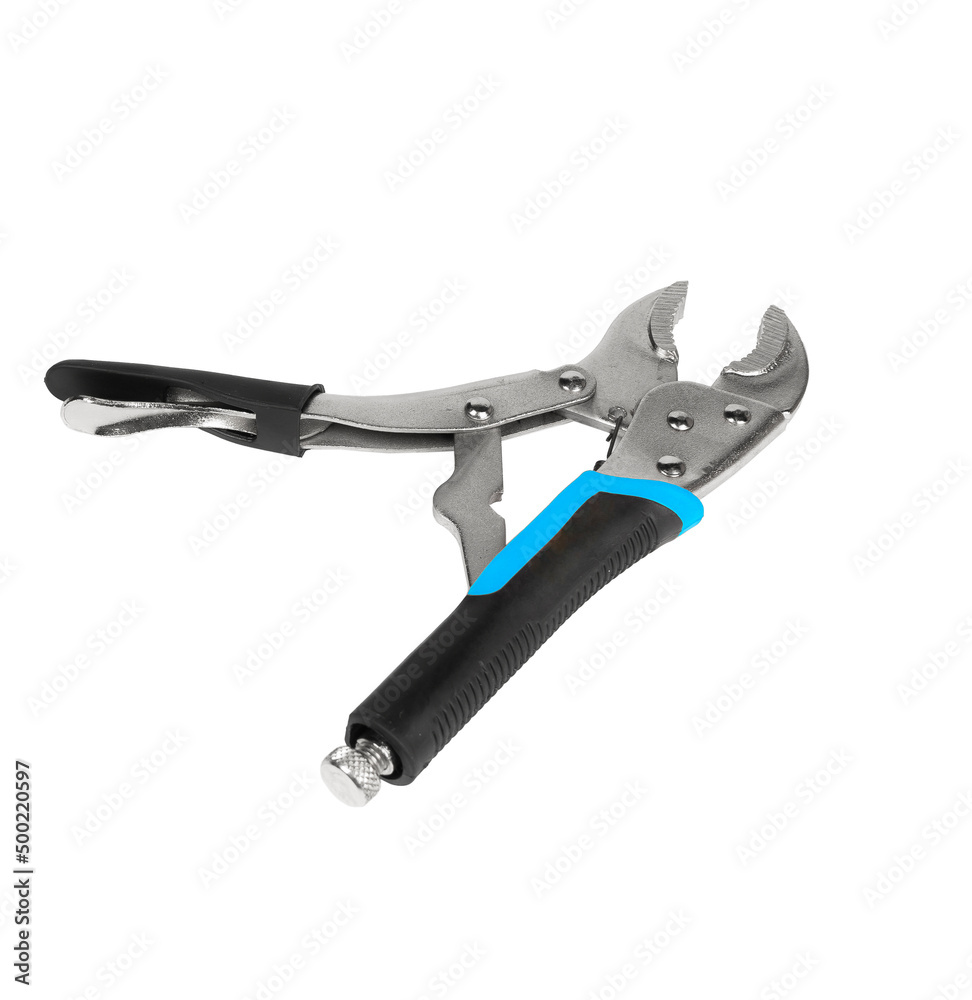 New metal wrench for plumbing and mechanics isolated on white background New metal wrench for plumbing and mechanics isolated on white background