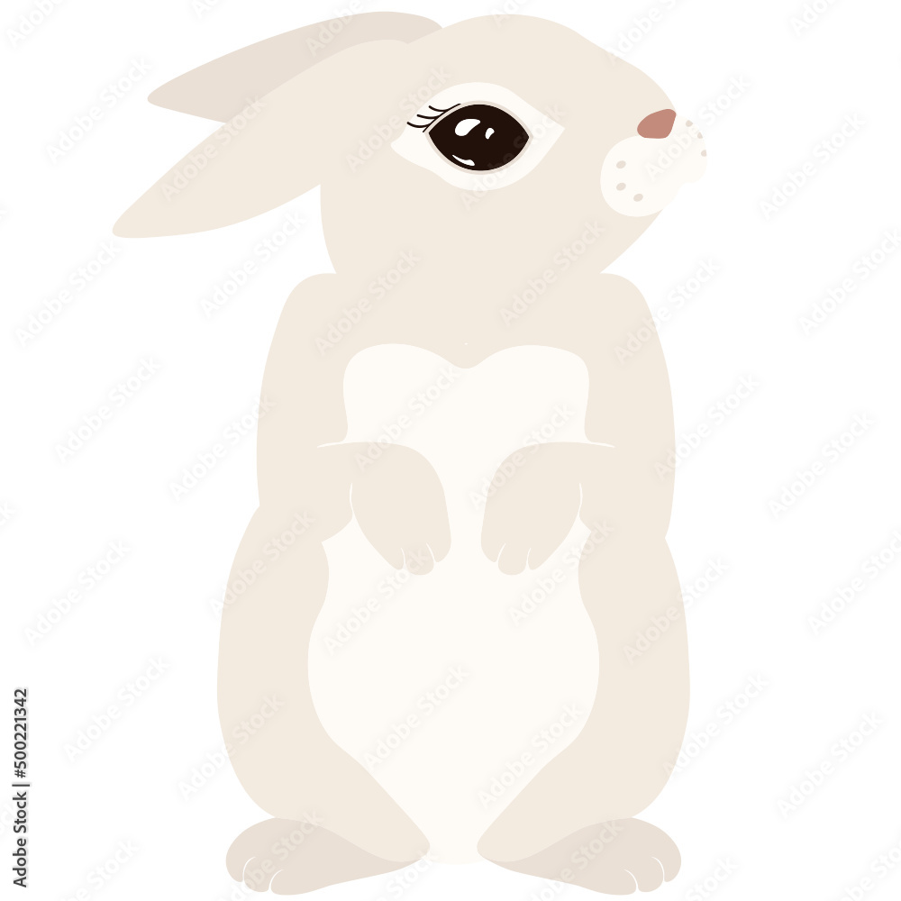Fototapeta premium Symbol of the Year Rabbit vector clipart