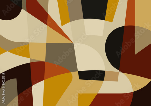 digital framework inspired by a painting expressionism and geometric abstractionism art style. Colorful background