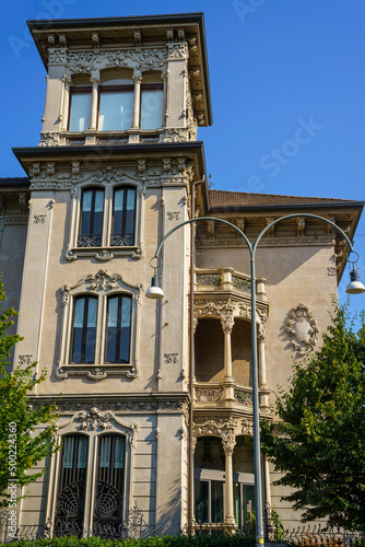 Old building in Milan at Piazza Tommaseo photo
