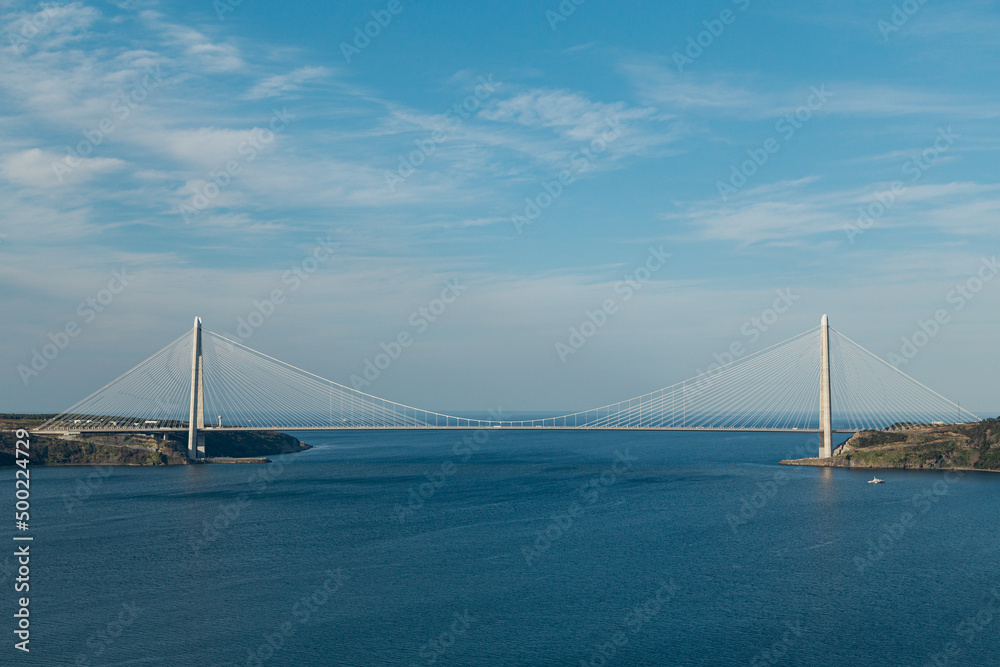 Yavuz Sultan Selim Bridge ın Bosphorus Sea