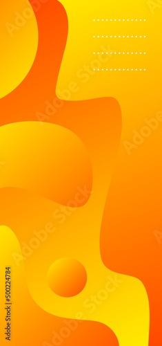 Orange wallpaper. Abstract blue gradient wallpaper with beautiful fluid shapes. Light orange abstract background with geometric elements.