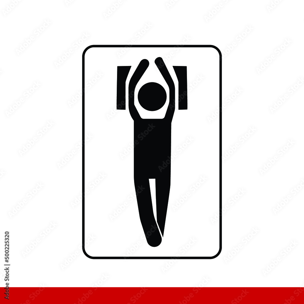 Sleeping man silhouette top view, icon vector. Sleeping man silhouette top view, icon vector.